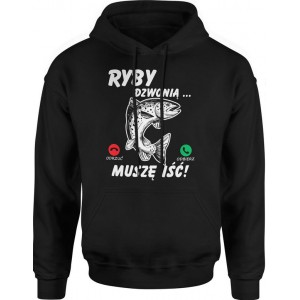 Bluza męska z kapturem Ryby...