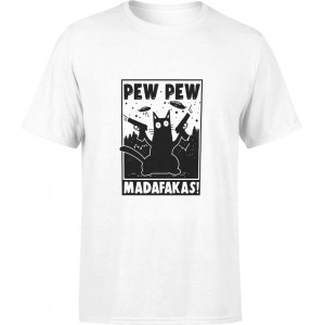 Koszulka męska Kot pew pew...