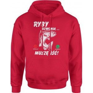 Bluza męska z kapturem Ryby...