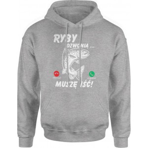 Bluza męska z kapturem Ryby...